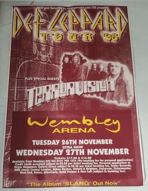 Affiche originale Def Leppard wembley 1996