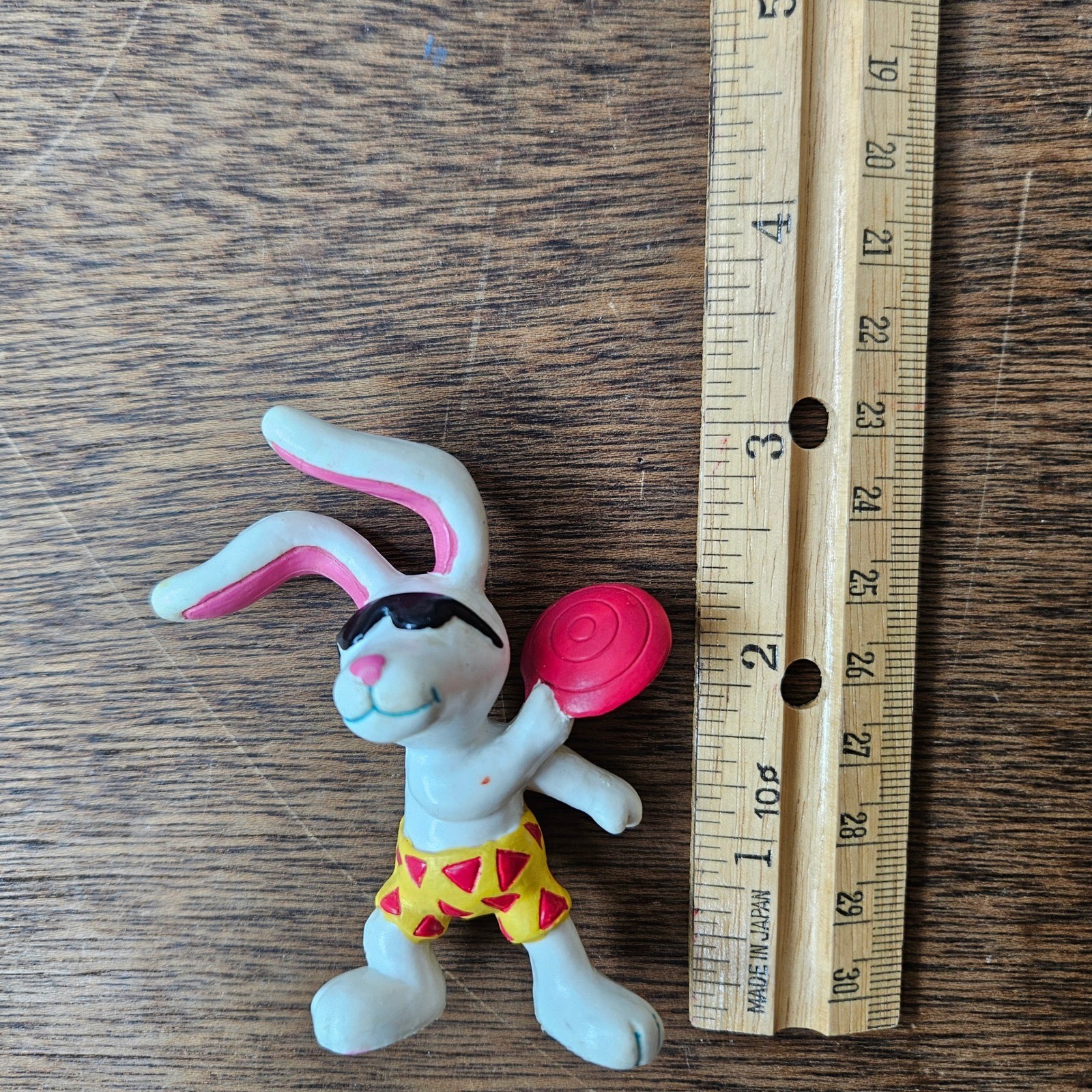 Vtg 1989 Applause Beach Bunnies PVC Figure Frisbee Rabbit Sunglasses 3" Hardee's