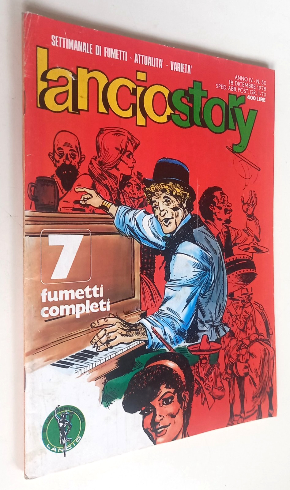 LANCIOSTORY N. 50-18/12/1978-Elisabetta Virgili/M. Bosè/Catacombe Villa Torlonia