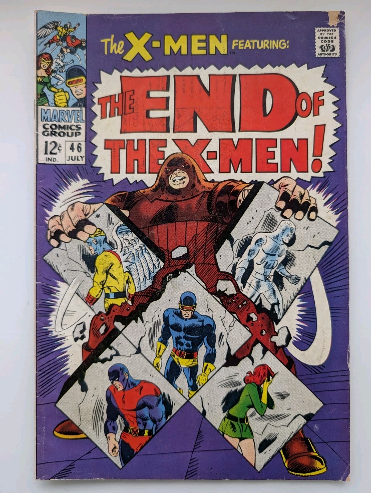 X-Men 46 Juggernaut Cover Origin Iceman Silver Age Mid Grade 1968