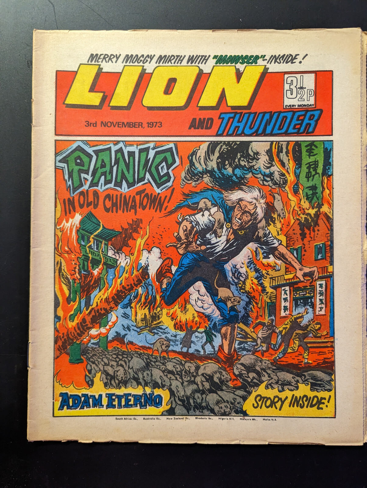 Lion and Thunder Comic 3rd November 1973