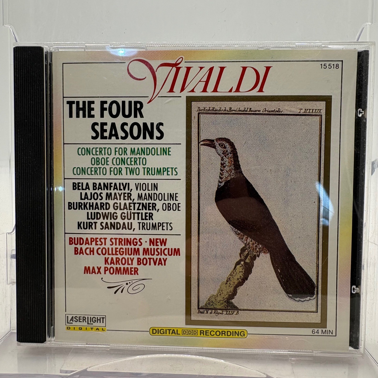 Vivaldi The Four Seasons Concertos CD LaserLight Digital 15518 Budapest Strings