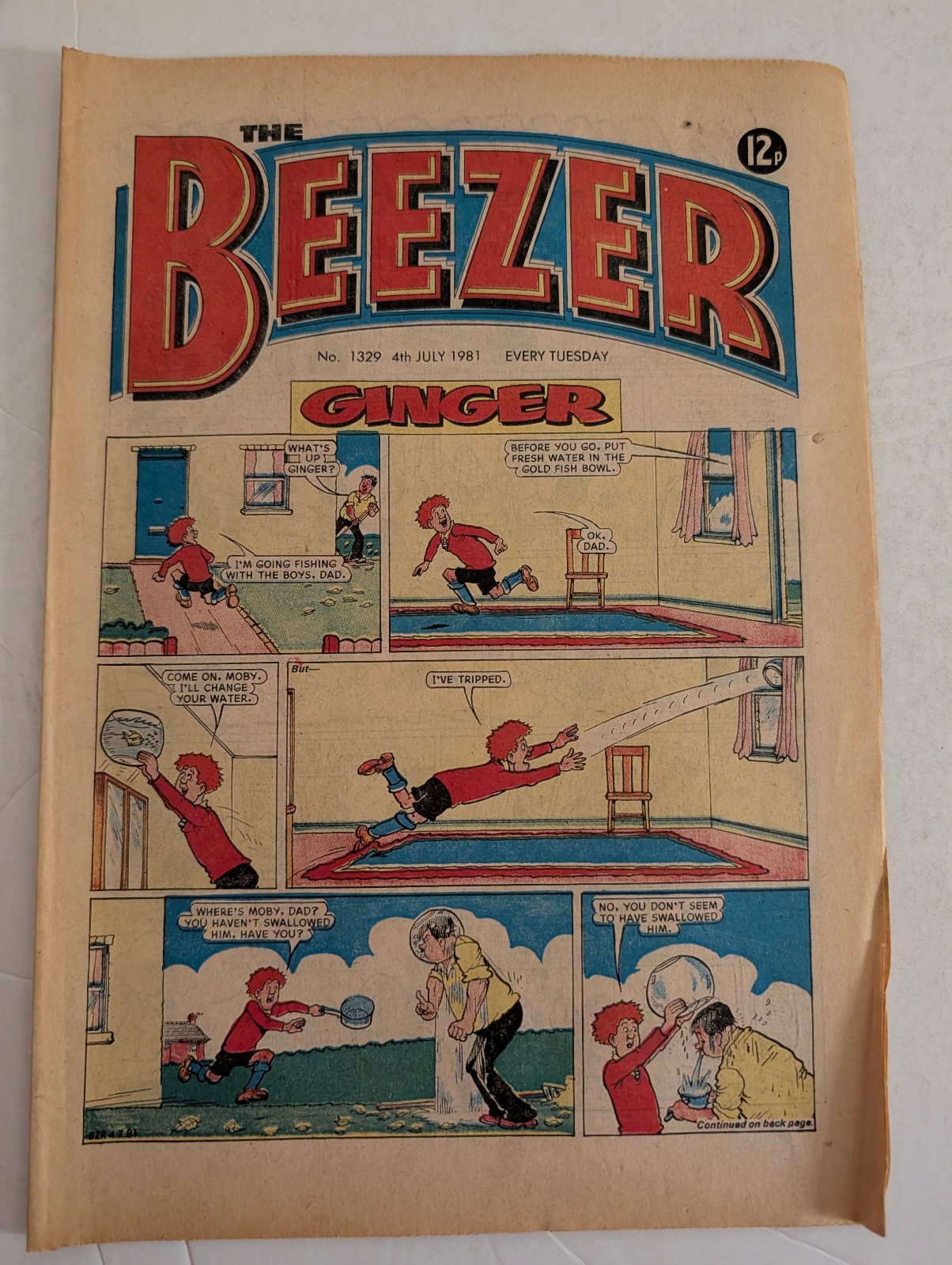 The Beezer Comic No 1329, July 4th 1981.