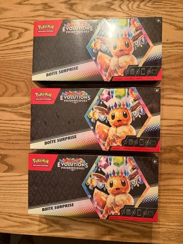 Lot boîtes surprise Évolution prismatiques Pokémon