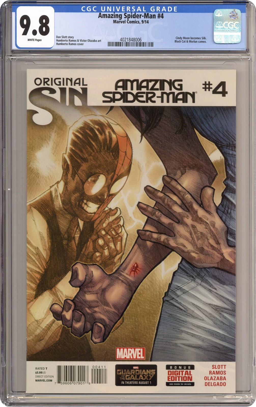 Amazing Spider-Man #4A CGC 9.8 2014 4021848006 1° app completa. Seta