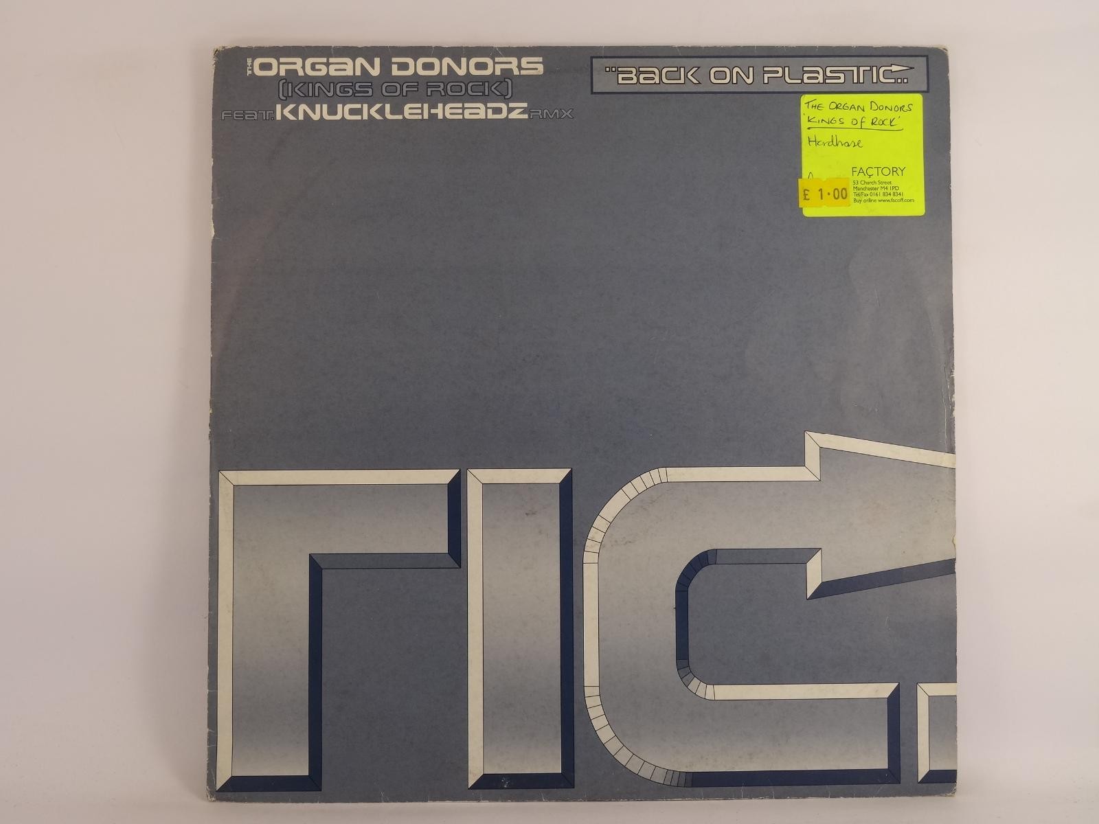 THE ORGAN DONORS (FT.KNUCKLE HEADZ) ORGAN DONGORS (184) 2 Track 12" Single inclu