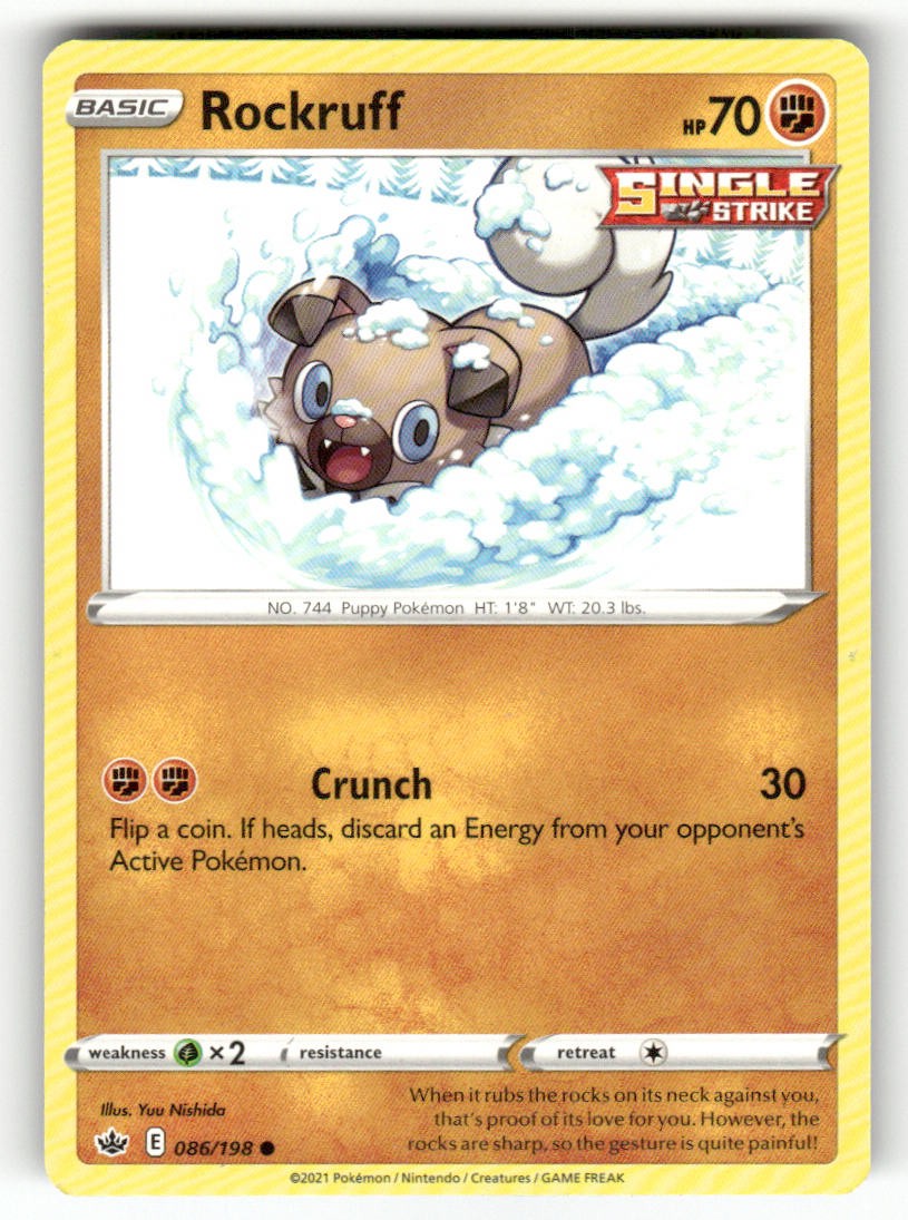 Rockruff 086/198 Comune Regno Ghiacciante Pokemon giocato poco