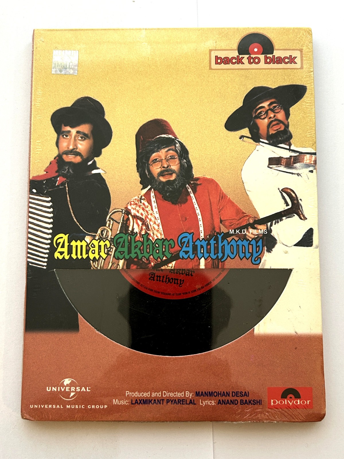 Amar Akbar Anthony (CD 2005) Back To Black Version With Booklet FACTORY SEALED