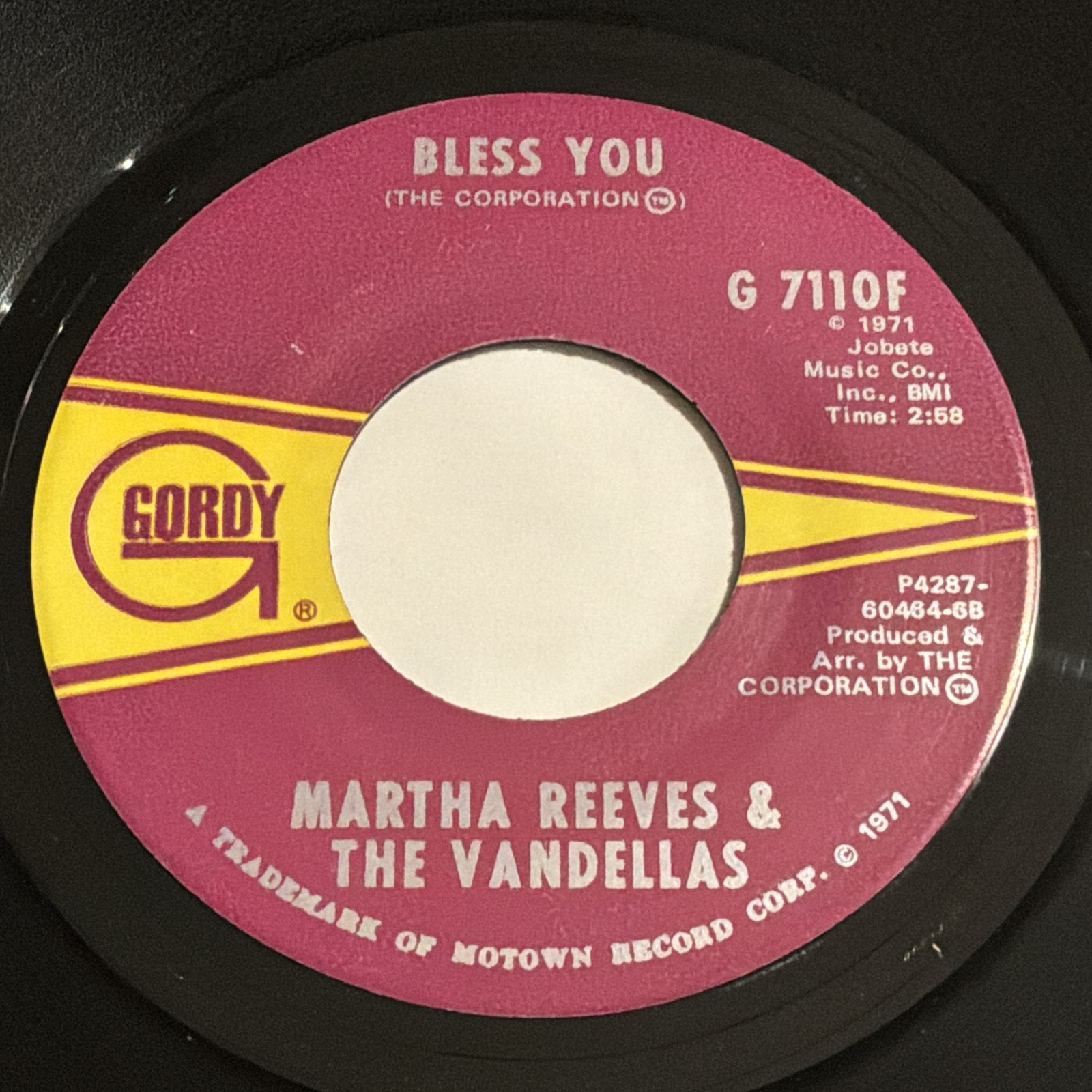 Martha Reeves & The Vandellas: Bless You / Hope I Don't Get My 45 - Gordy - Soul