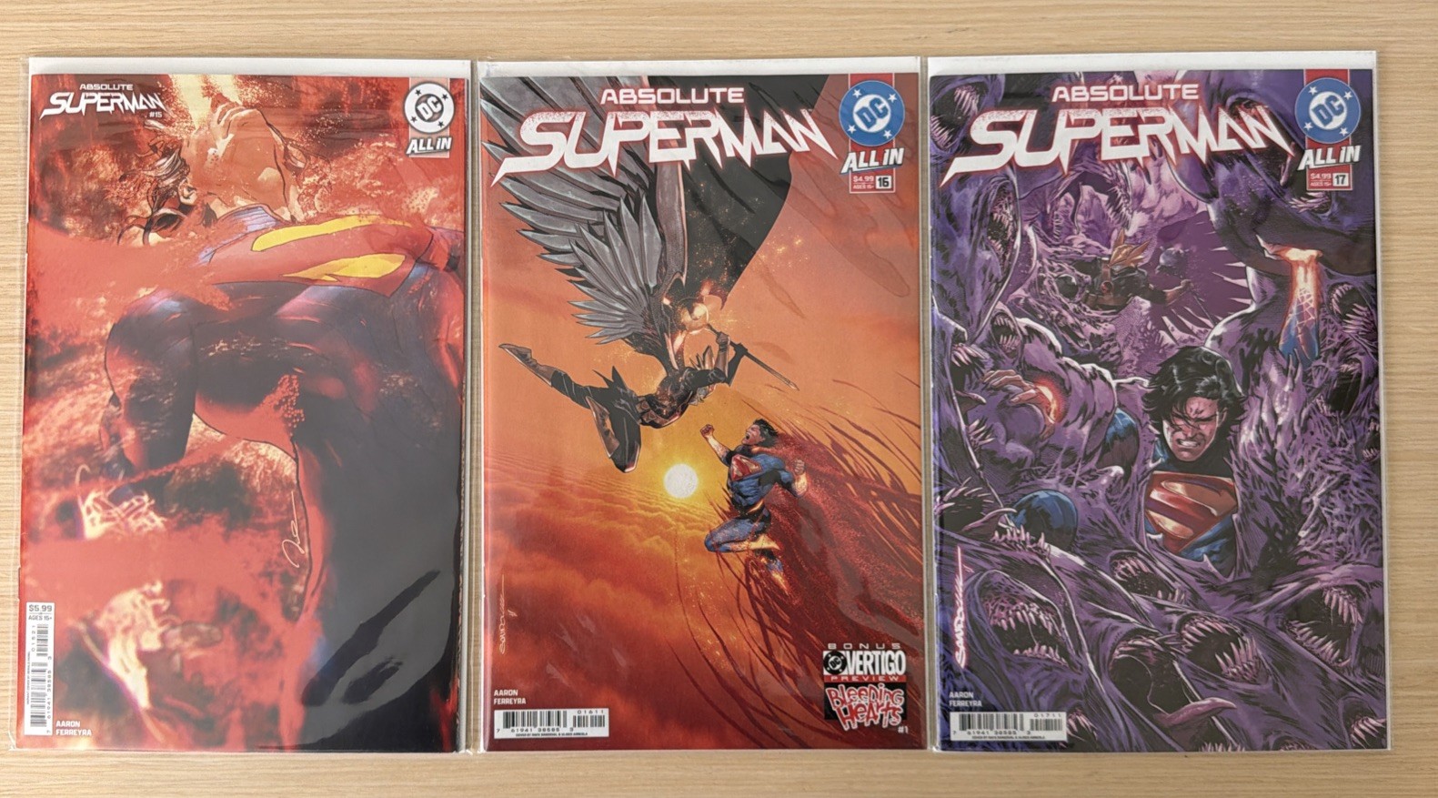 Absolute Superman #15-17 Neverending Begins prima stampa 1° Toyman Hawkman DC 2026