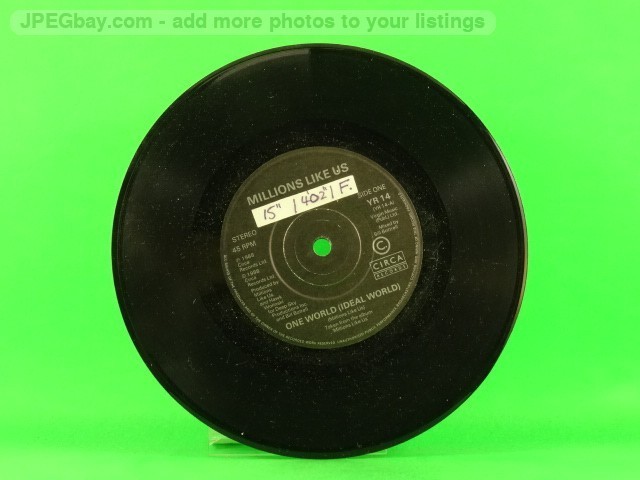 MILLIONS LIKE US ONE WORLD (PLAIN SLEEVE) (137) 7" CIRCA
