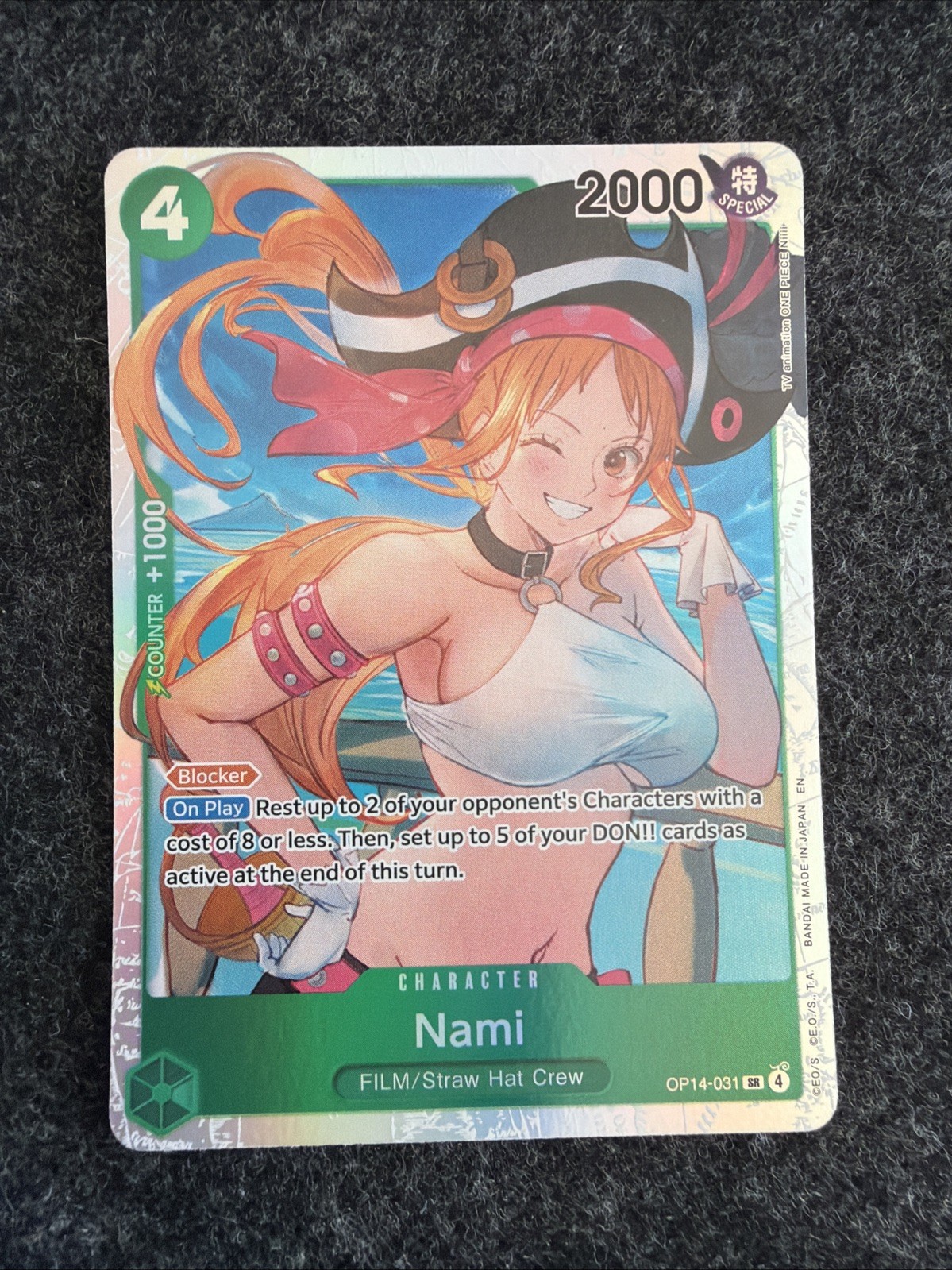 One Piece Card Game Nami OP14-031 Personaggio Card Foil Speciale Inglese NM