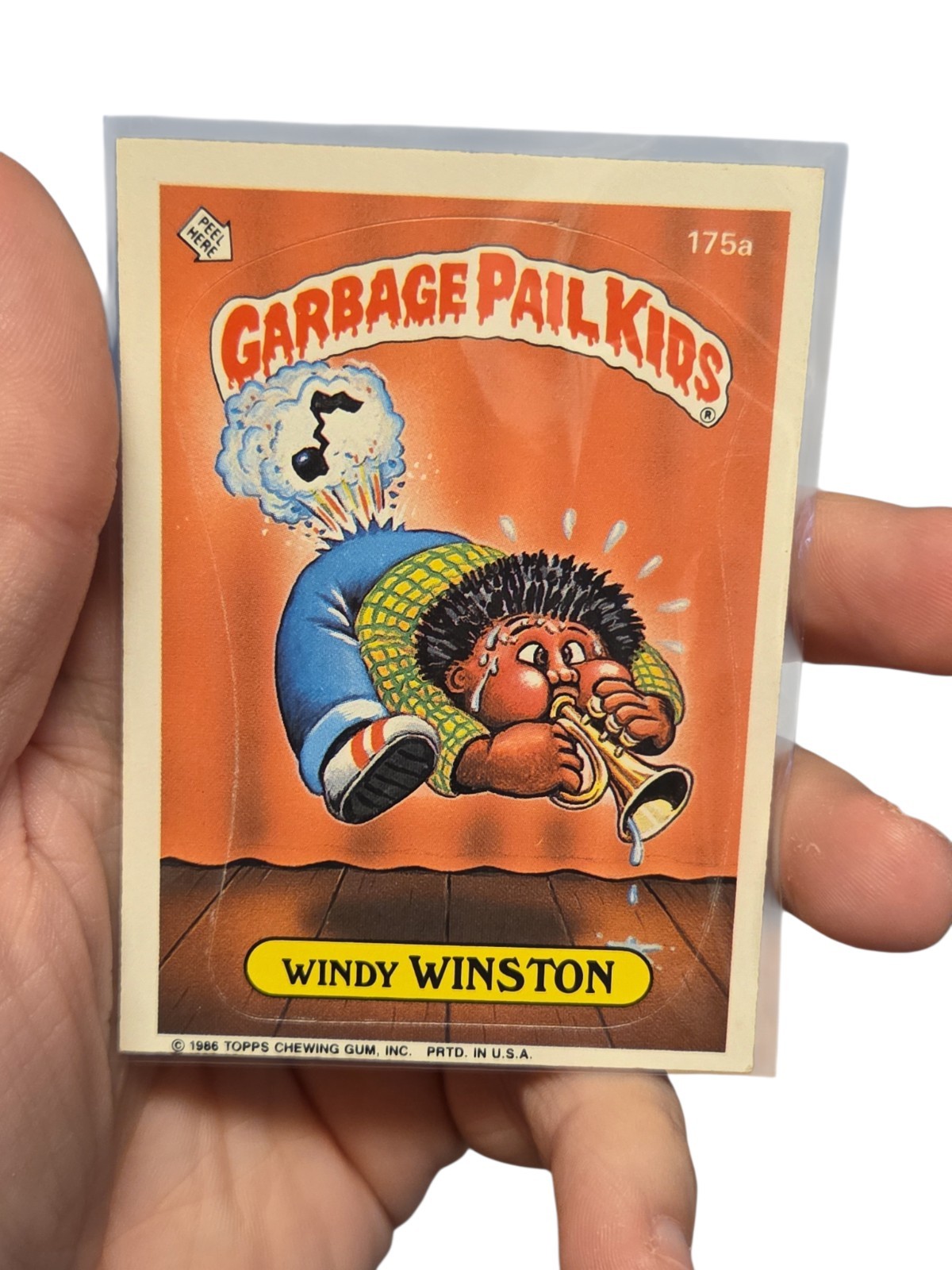 Topps Garbage Pail Kids 1986 serie 5 Windy Winston 175a