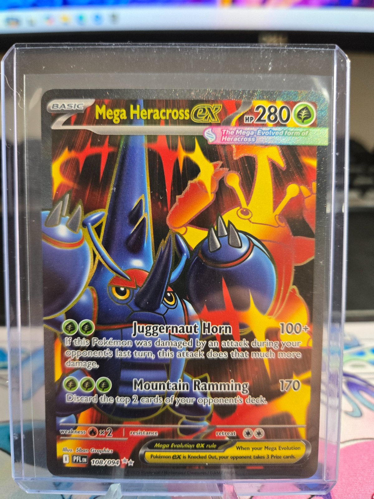 The Pokémon Company Mega Heracross EX 108/094 280 CV Holo