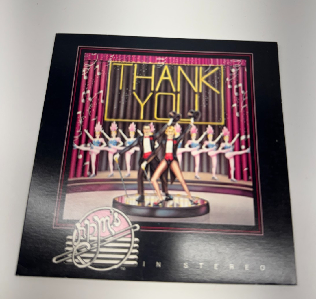 RPM'S IN STEREO 6.5" flexi-disc Thank you Record Greeting Card 1983