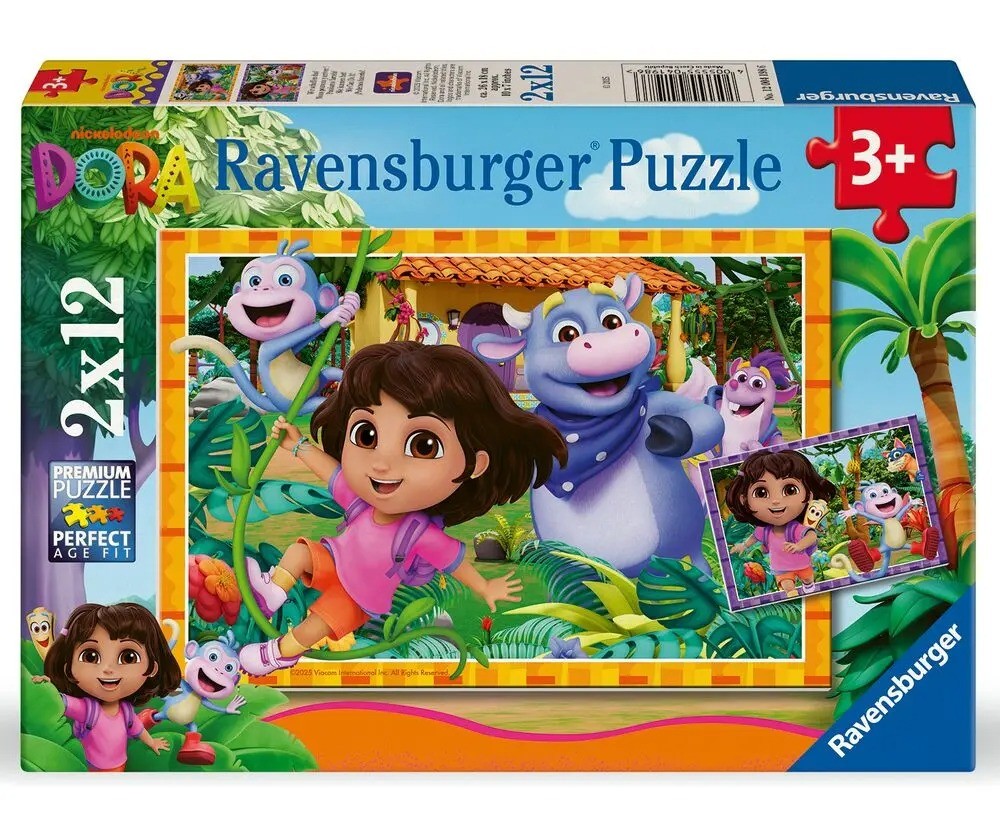 RAVENSBURGER Ravensburger  Dora The Explorer (2X12 Pieces)  Dora The Explorer