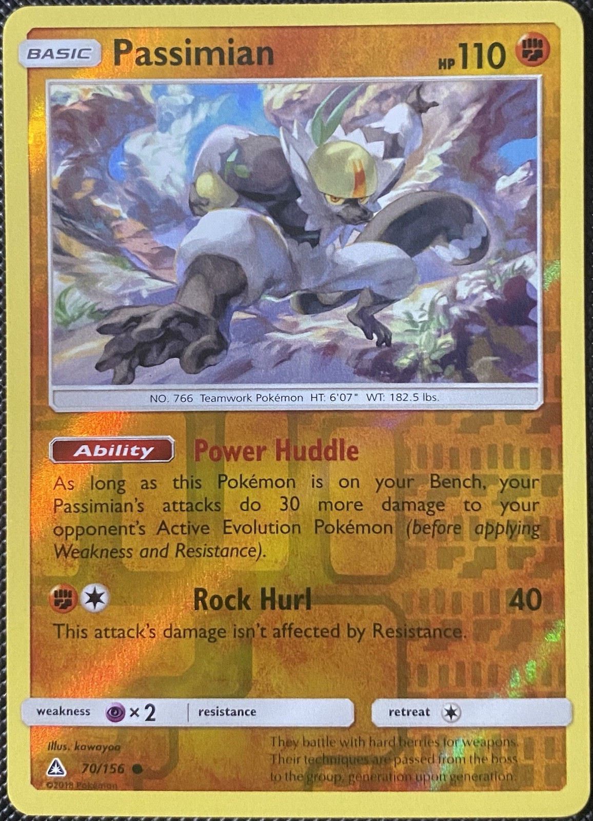 Passimian 70/156 Sm-Ultra Prism Reverse Holo NM Pokémon