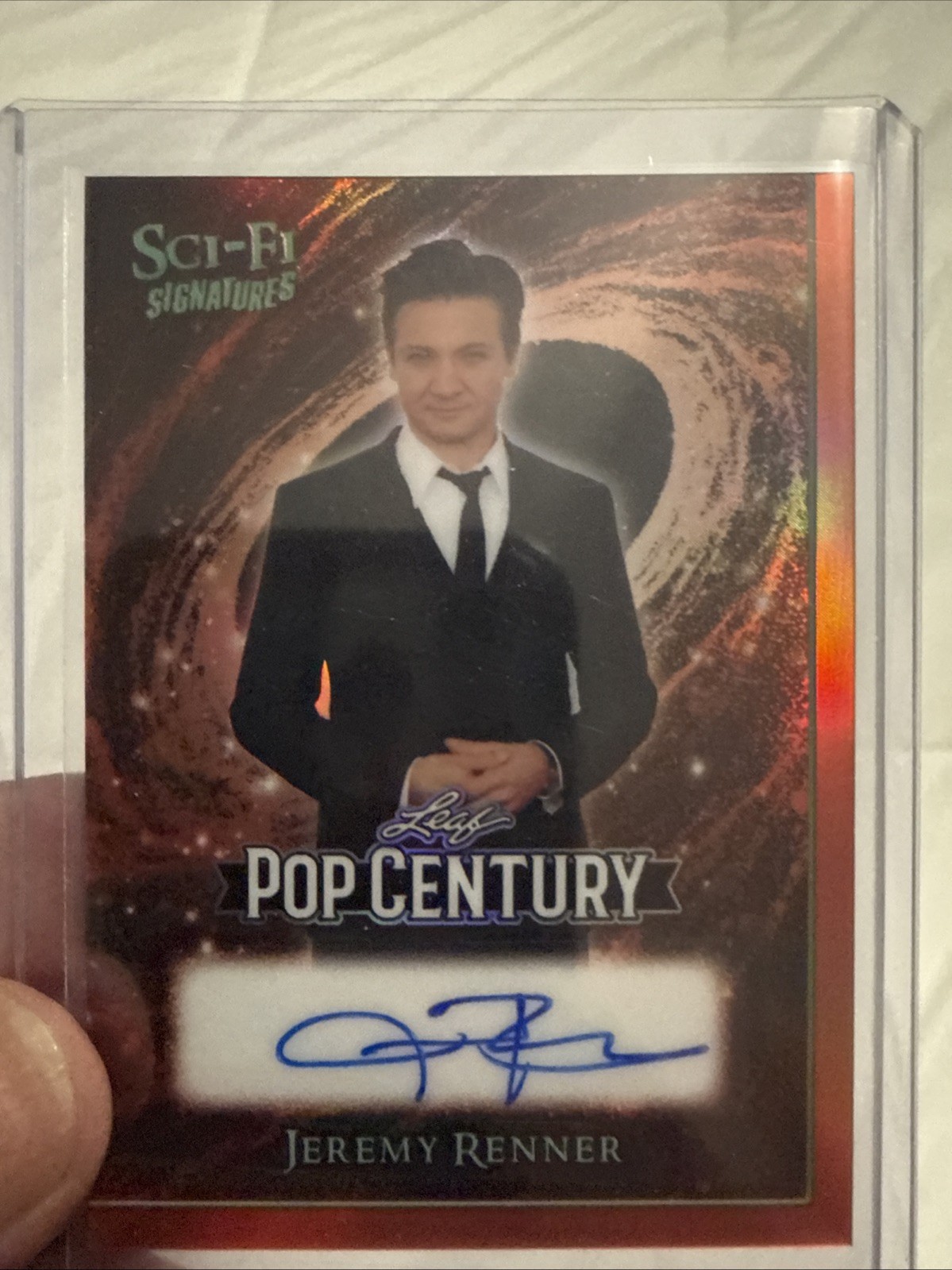Autografo Jeremy Renner 2026 foglia metallo pop secolo # Auto Marvel Occhio di Falco 3/3