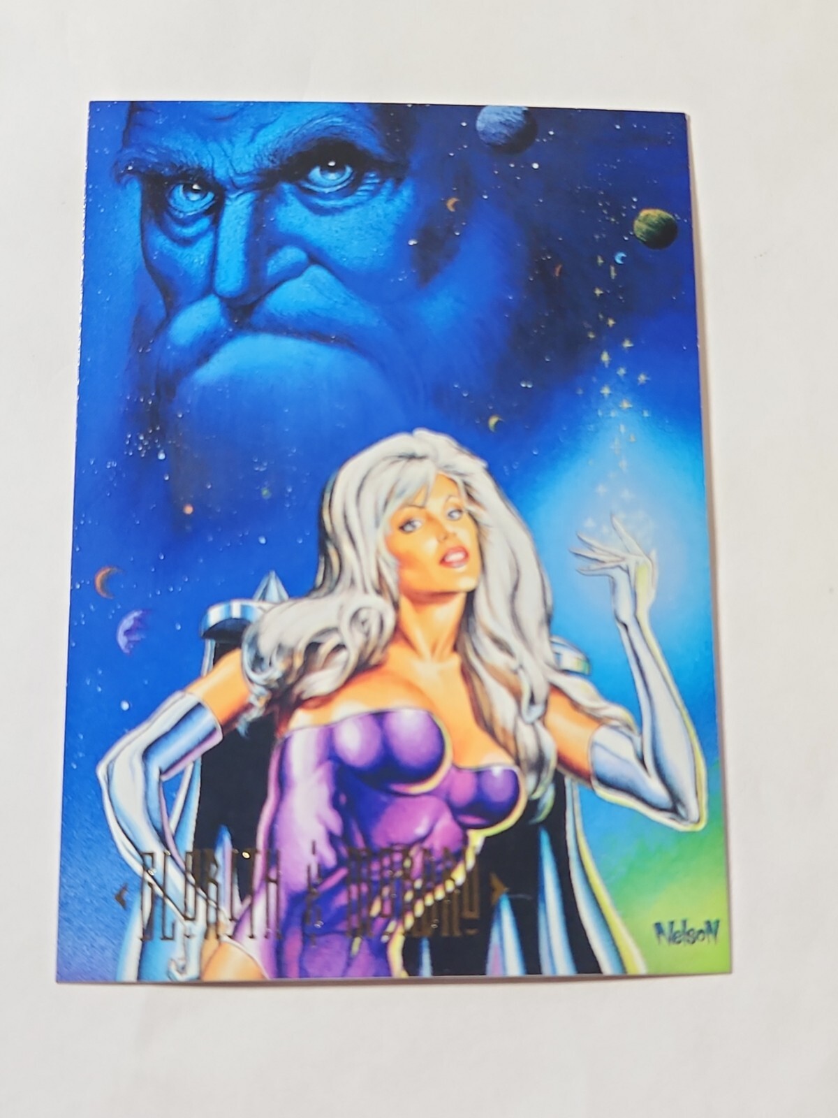 Carta Universo Glorith & Mordru DC Skybox Master Series # 10 1994 quasi nuova