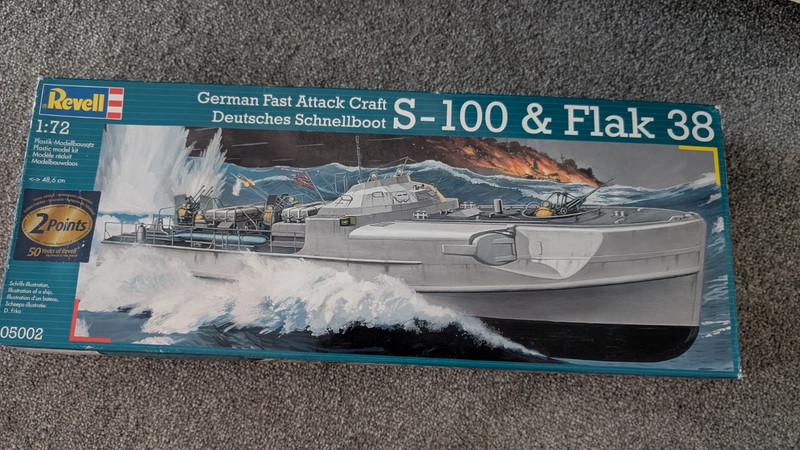 1/72 Revell Deutsch Schnellboot s-100 & flak38
