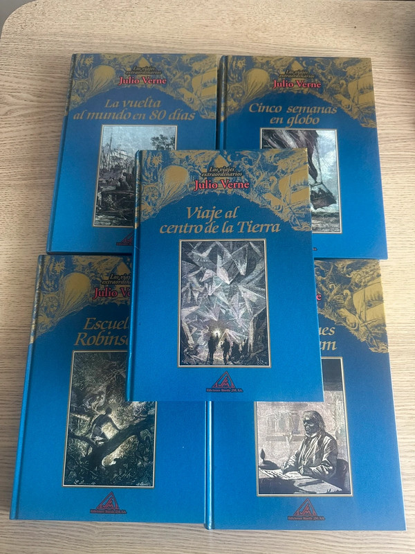 Colección de 5 libros Los viajes extraordinarios de Julio Verne