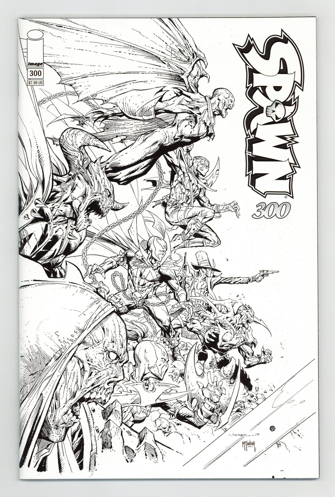 Spawn #300P Opena variante in bianco e nero ottime condizioni + 8,5 2019