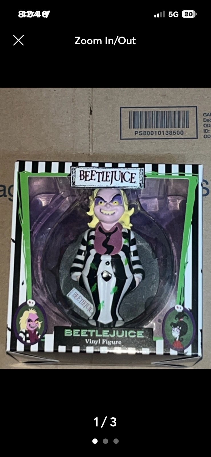 Beetlejuice Vinyl Action Figure 4,5" giocattolo da collezione Culturefly nuovo con scatola
