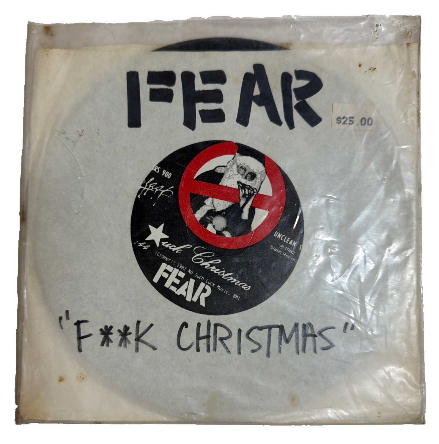 FEAR *uck Christmas/(Beep) Christmas 7” Single SRS900 w/Sleeve