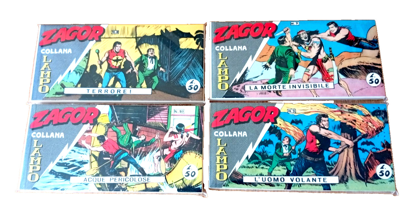 ZAGOR  STRISCE  N 7-8-9-10 ANASTATICHE !!