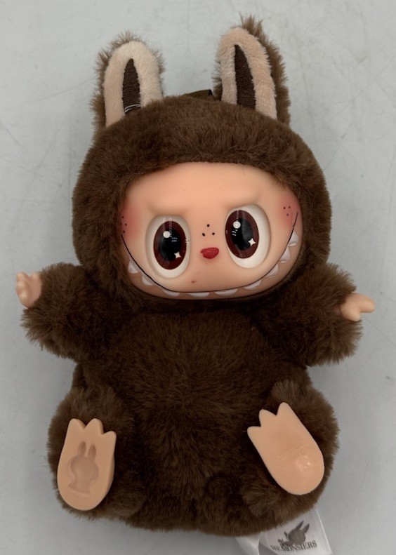POP MART I Mostri - Portachiavi in peluche Have A Seat Labubu - Marrone
