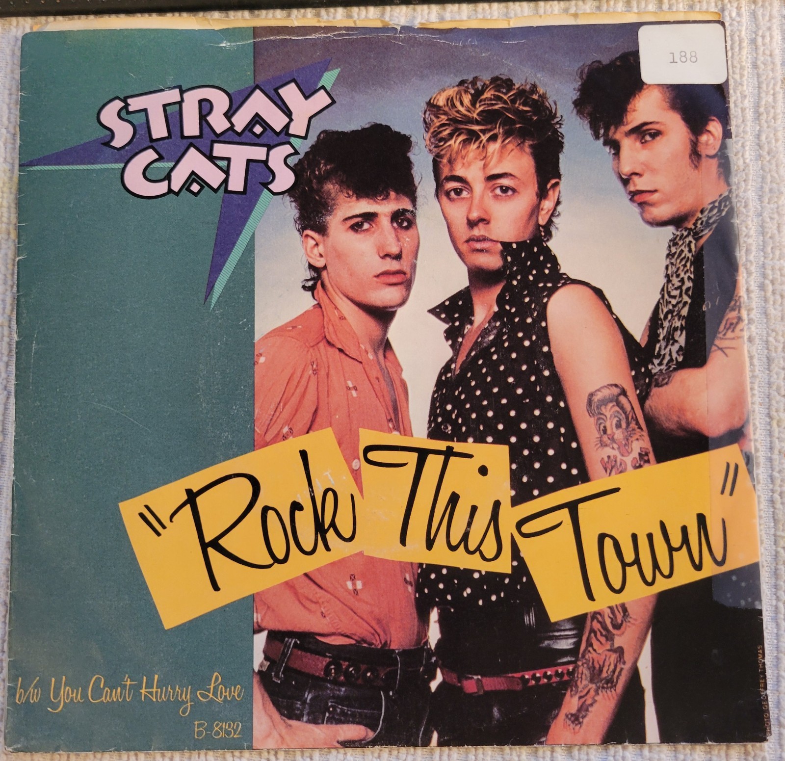 Stray Cats "Rock This Town / You Can't Hurry Love" VG+ / VG