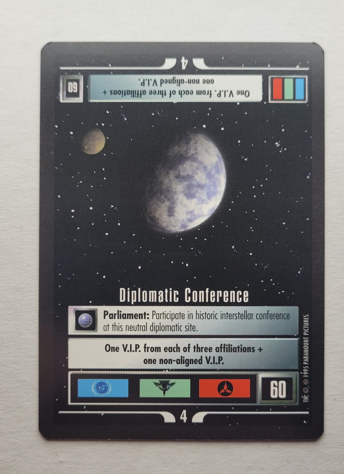Star Trek CCG: CONFERENZA DIPLOMATICA + BONUS |Raro |RISPARMIA FINO AL 25% | 1E Alt Univ