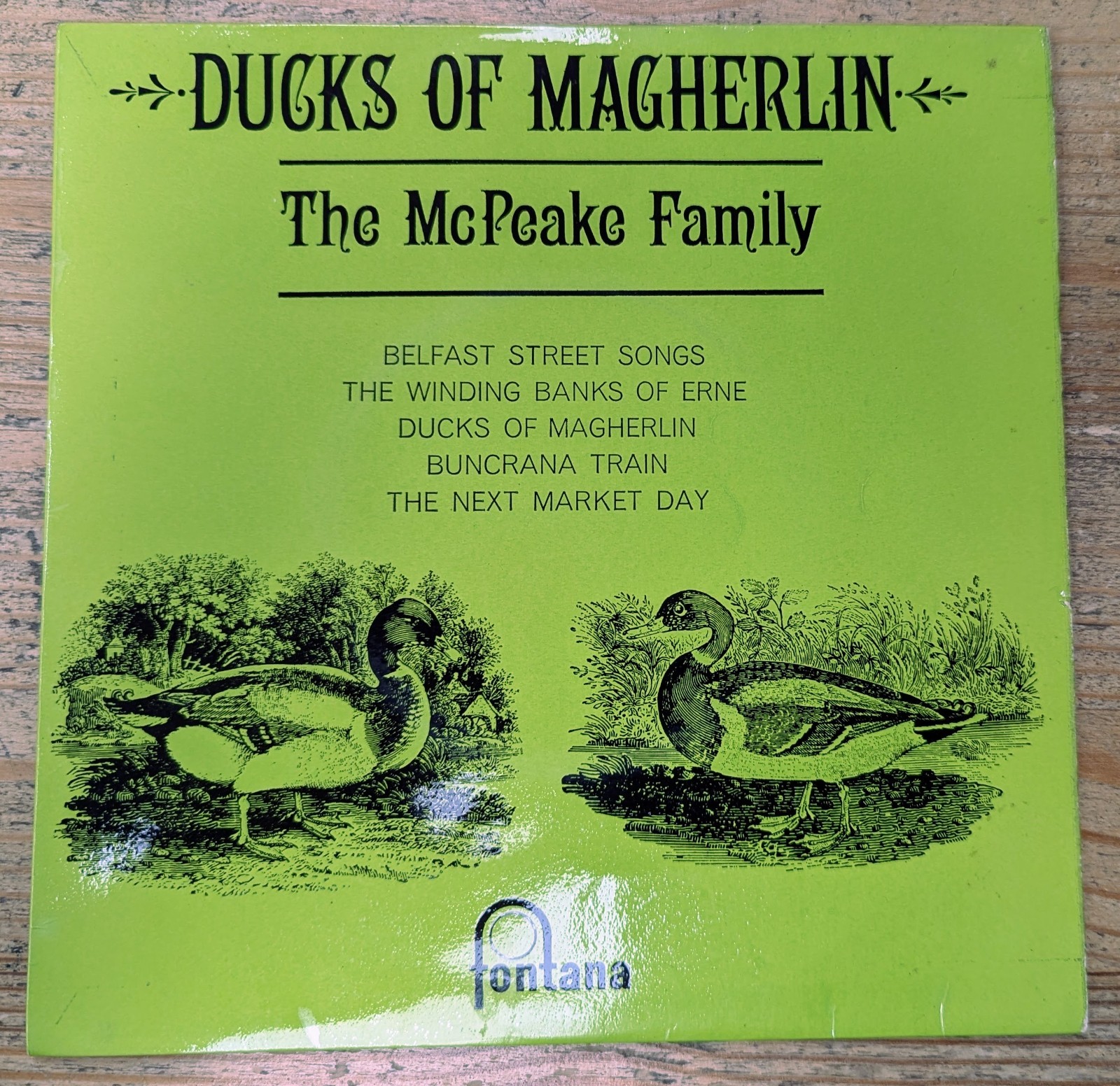 TE 17440 7" 45RPM '64 THE McPEAKE FAMILY "DUCKS OF MAGHERLIN" VG+