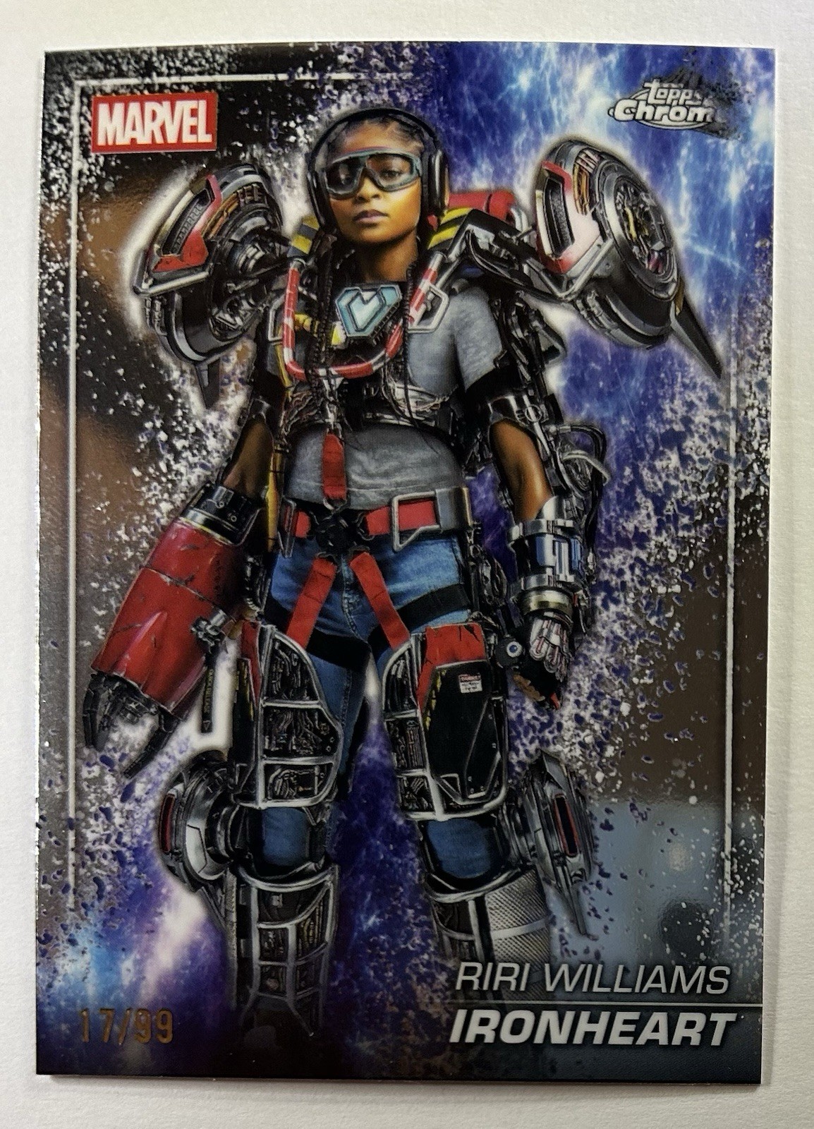 2025 Topps Marvel Studios Chrome Parallel /99 Ironheart Riri Williams S-142 BPWF