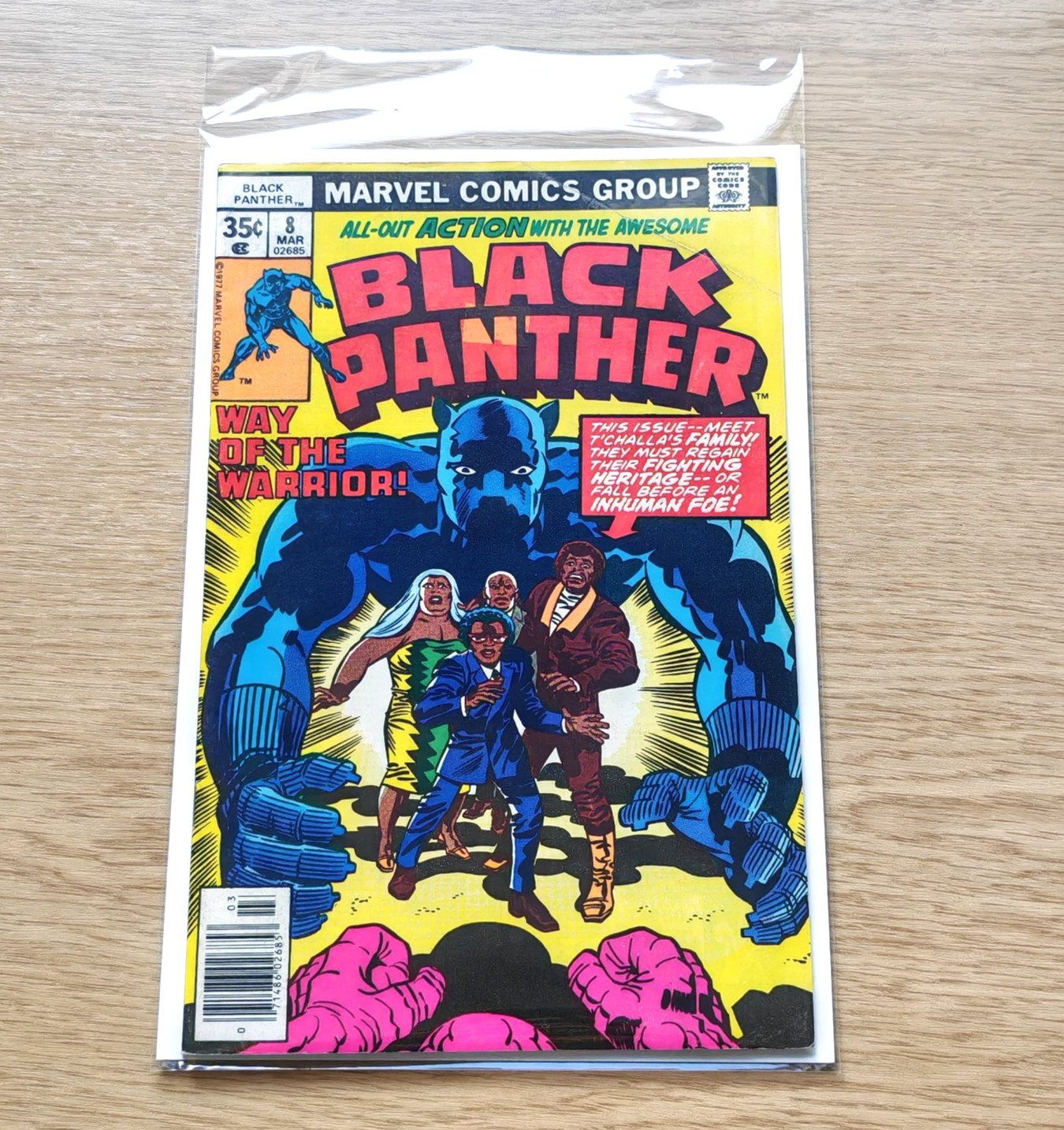 Black Panther #8 Comic 1977 Marvel Comics Cent Copy 1st Appearance Of Khanata