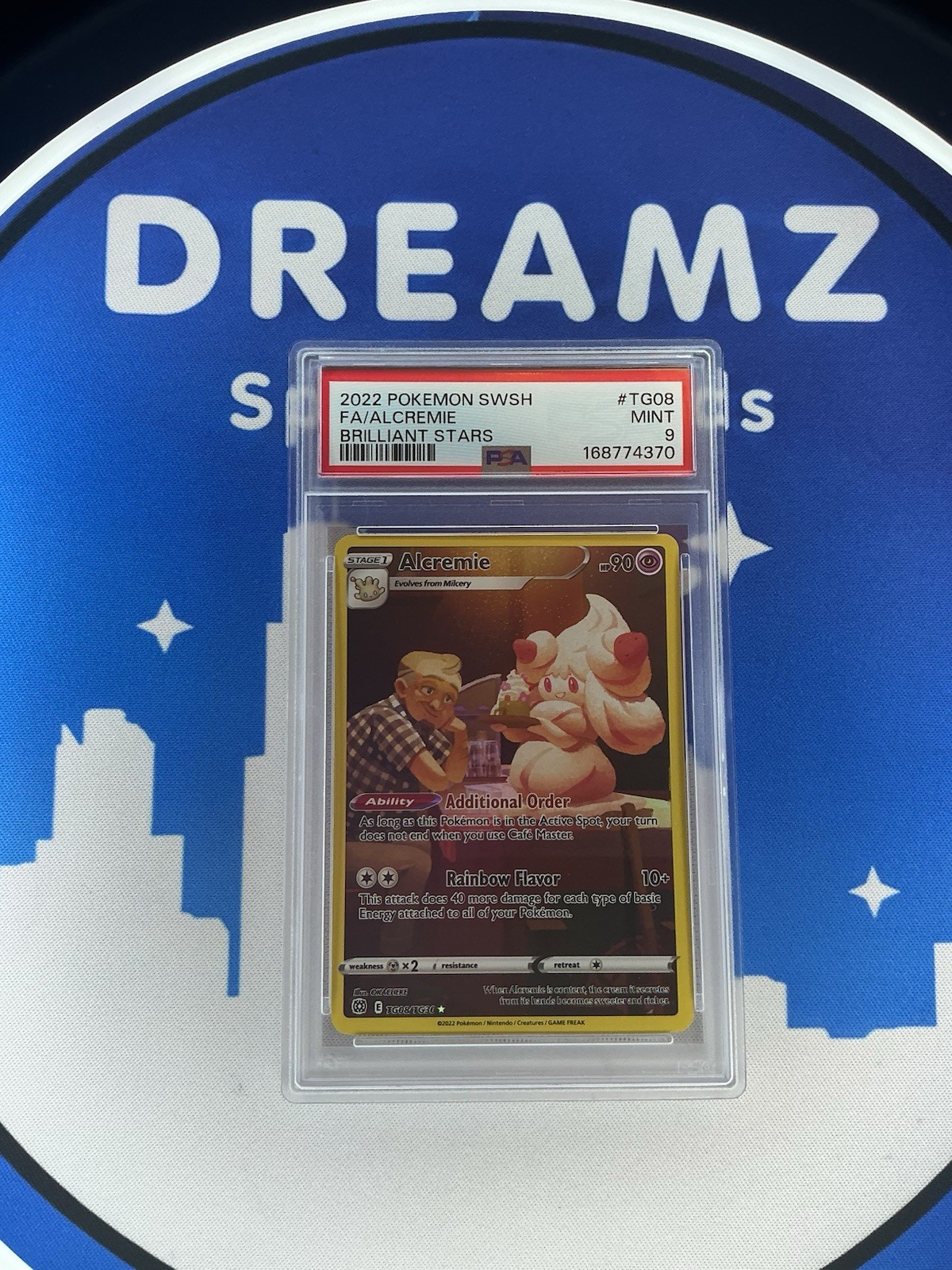 2022 Pokemon Brilliant Stars Alcremie Trainer Gallery Full Art #TG08/TG30 PSA 9