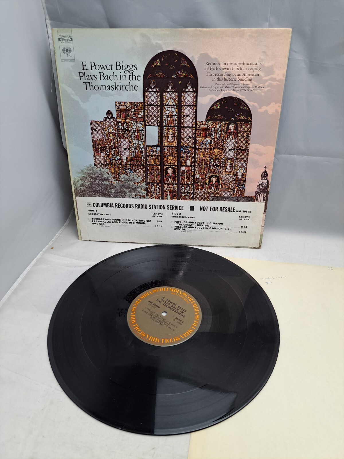 E. Power Biggs Plays Back in the Tomaskirche, Columbia (KM-30648)