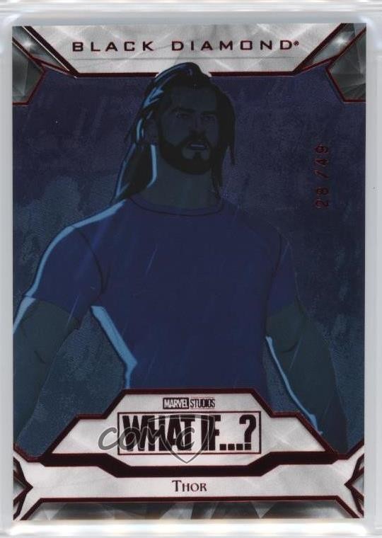 Upper Deck Marvel 2023 e se? Black Diamond Red Foil 28/49 Thor #BD42 0q72