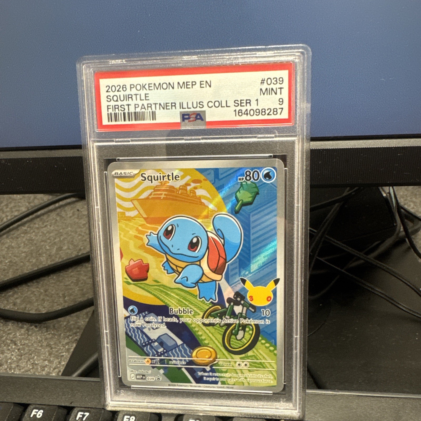 2026 POKEMON MEP PRIMO PARTNER ILLUSTRAZIONE COLLEZIONE #039 SQUIRTLE PSA 9
