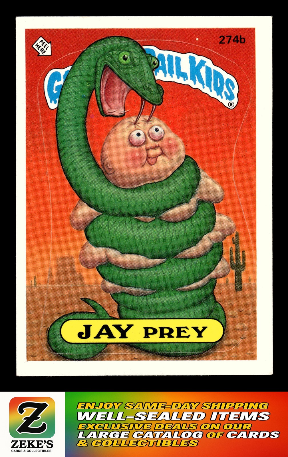 1987 Topps Garbage Pail Kids Series 7 #274b Jay Prey