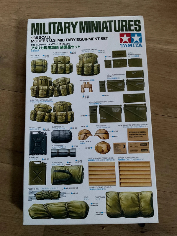 Tamiya military miniatures 1:35 u.s. military equipment set.