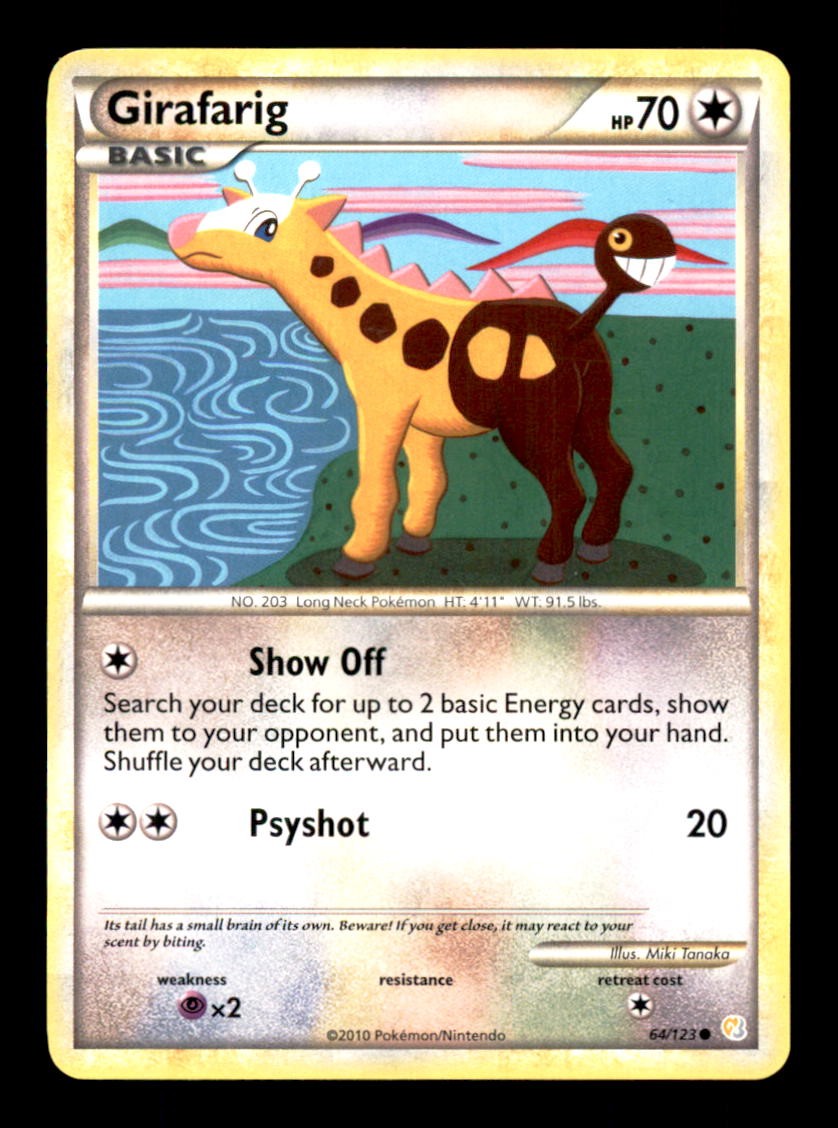GIRAFARIG 64/123 POKEMON CUORE ORO E ARGENTO ANIMA LP