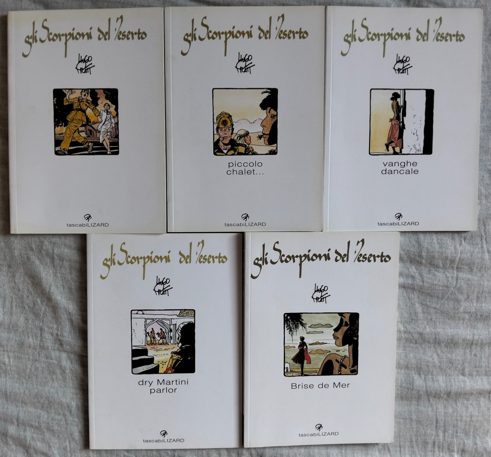 Gli Scorpioni del Deserto Hugo Pratt integrale completa 5 volumi Lizard 43/47