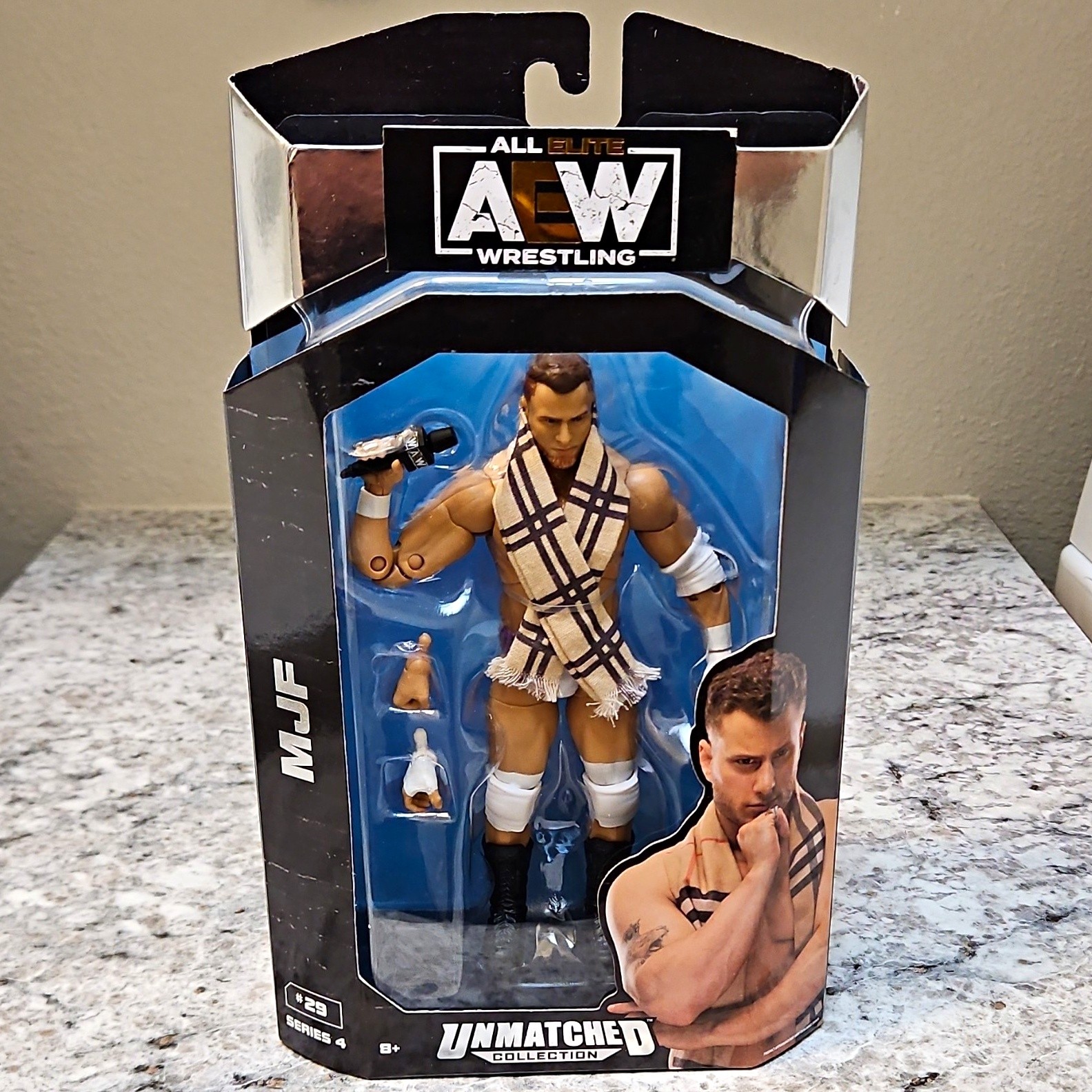 AEW Unmatched Collection Series 4 MJF Action Figure Boxed w/ Mic Alt Hands