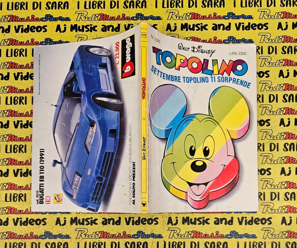 COMICS*Fumetto TOPOLINO n.1920 13 settembre 1992 WALT DISNEY Bburago**