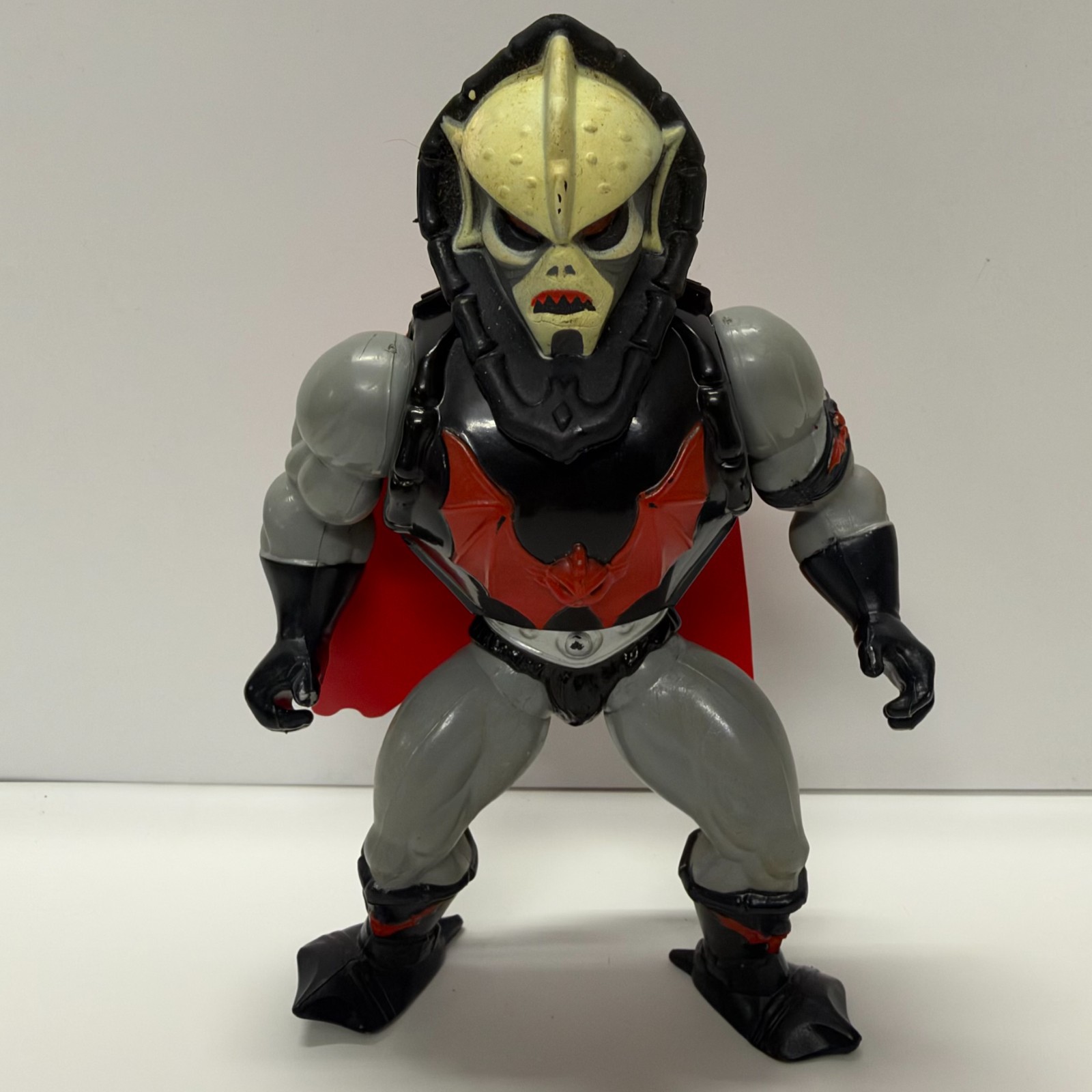 1984 MOTU Hordak Figure w/ Armor Vest & Cape Good Used Condition Vintage