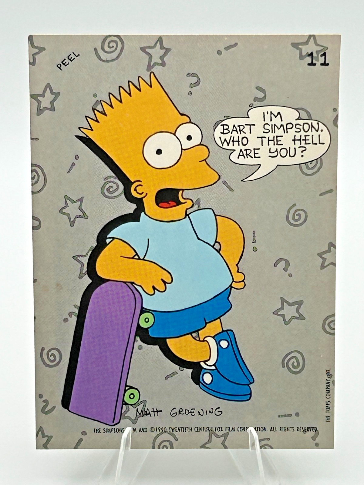 Adesivo Bart Simpson 1990 Topps I Simpson