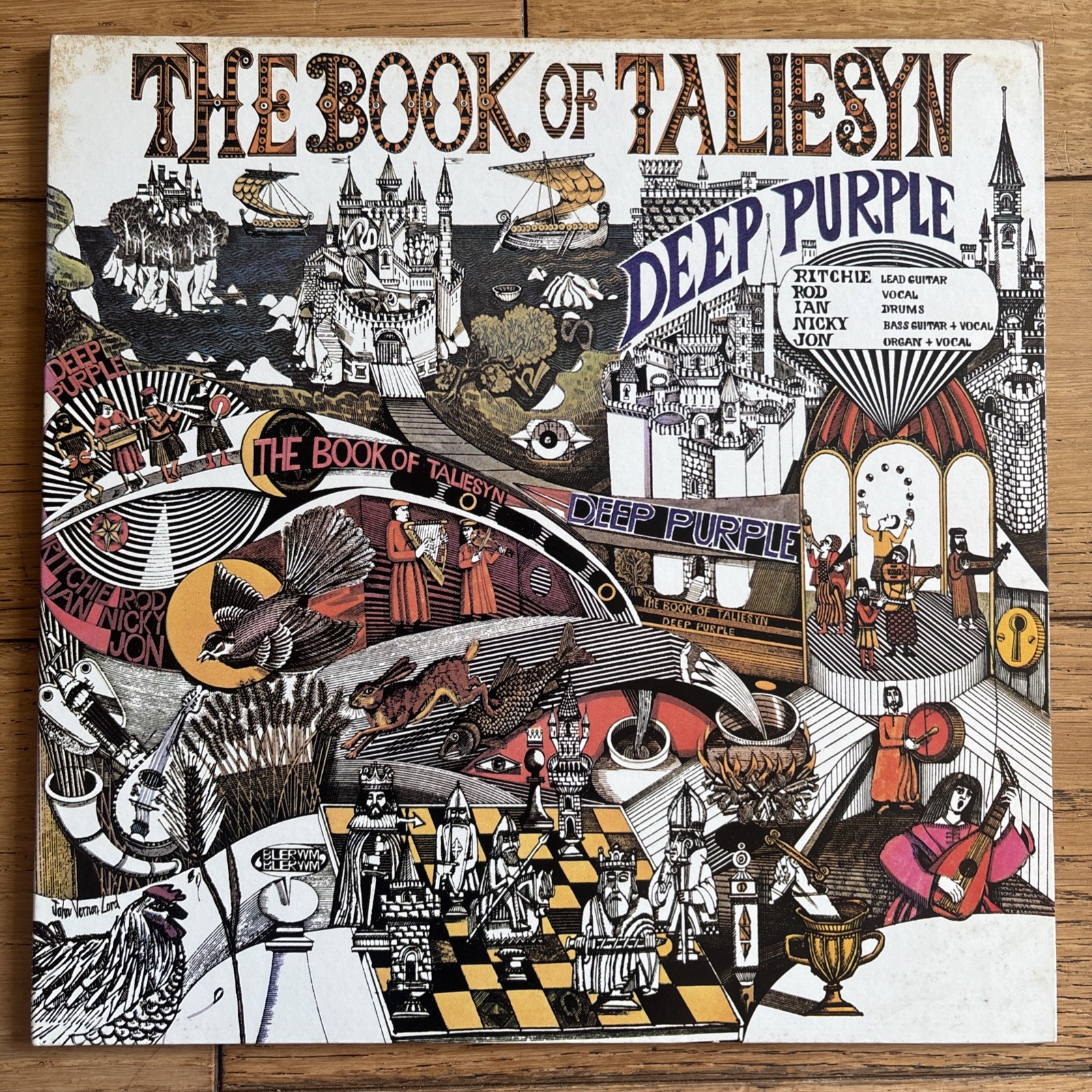 Deep Purple Book Of Taliesyn NM/EX Japanese Press Vinyl LP P-8377W 1973 G/F