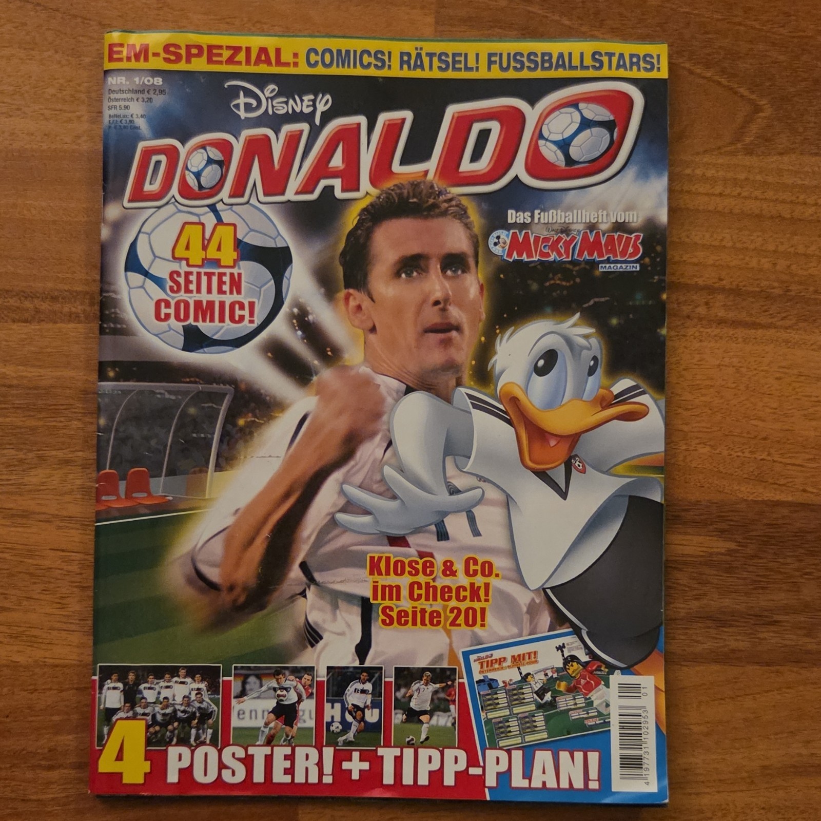 Donaldo Il Topolino libretto calcio n.1/2008 con supplemento POSTER, raro