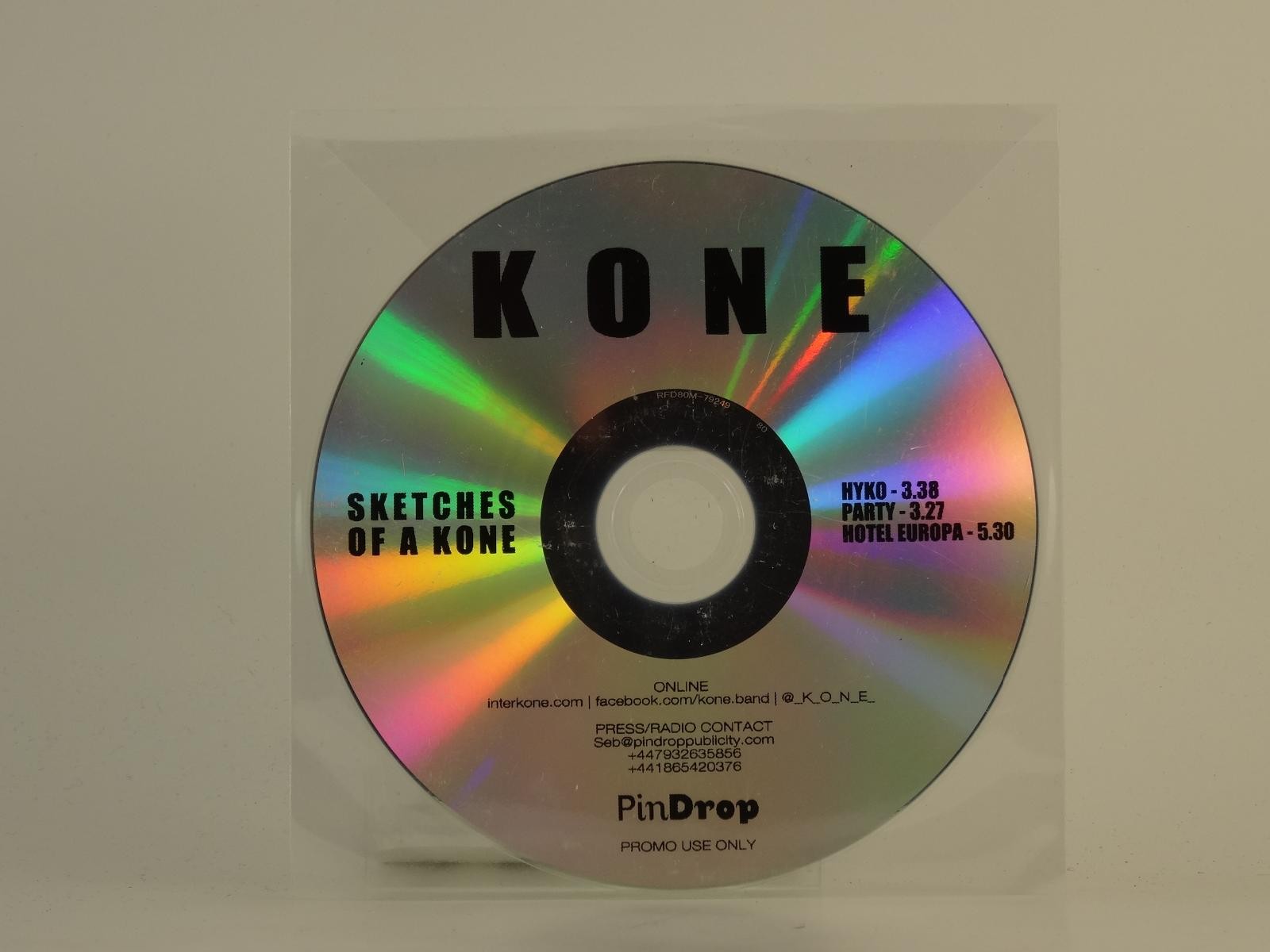 KONE SKETCHES OF A KONE (D76) 1 Track Promo CD Single including Plastic Sleeve P